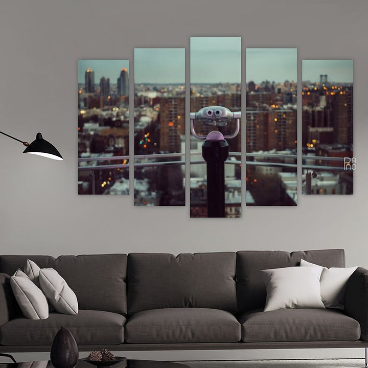 Rooftop Balcony with a View of New York