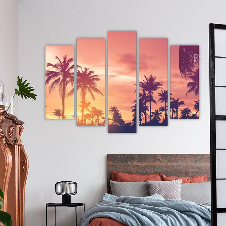 Tropical Palms at Sunset