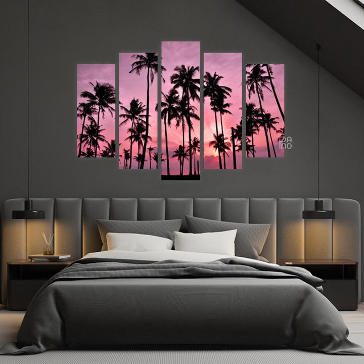 Silhouette of Coconut Trees