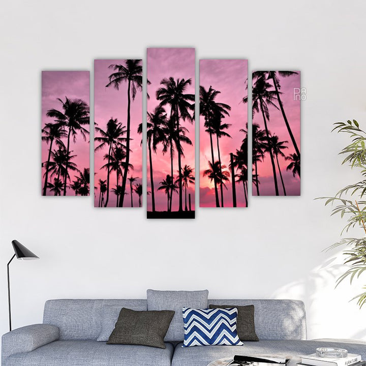 Silhouette of Coconut Trees