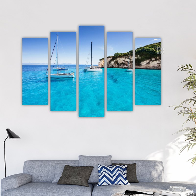 Sailboats in a beautiful bay