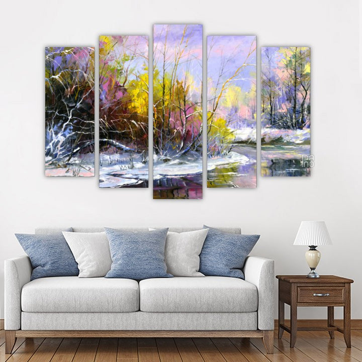 Winter landscape illustration