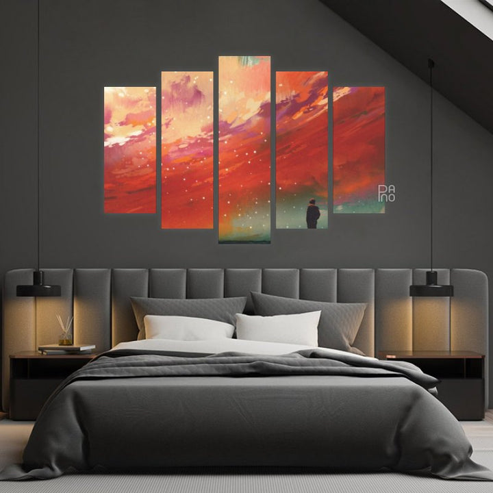 Red sky, illustration
