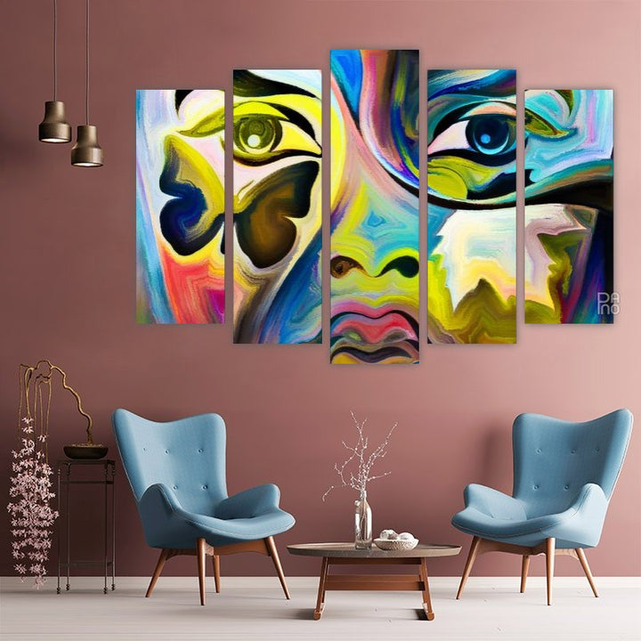 Fața artistică abstractă a unei femei