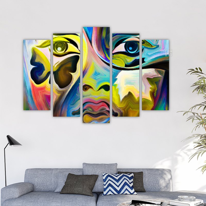 Fața artistică abstractă a unei femei