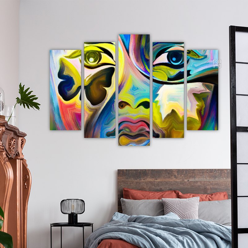 Fața artistică abstractă a unei femei