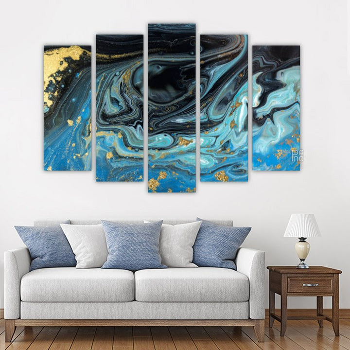 Blue and Black Marble Texture
