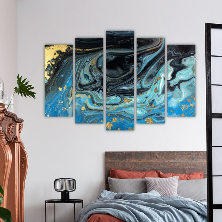 Blue and Black Marble Texture