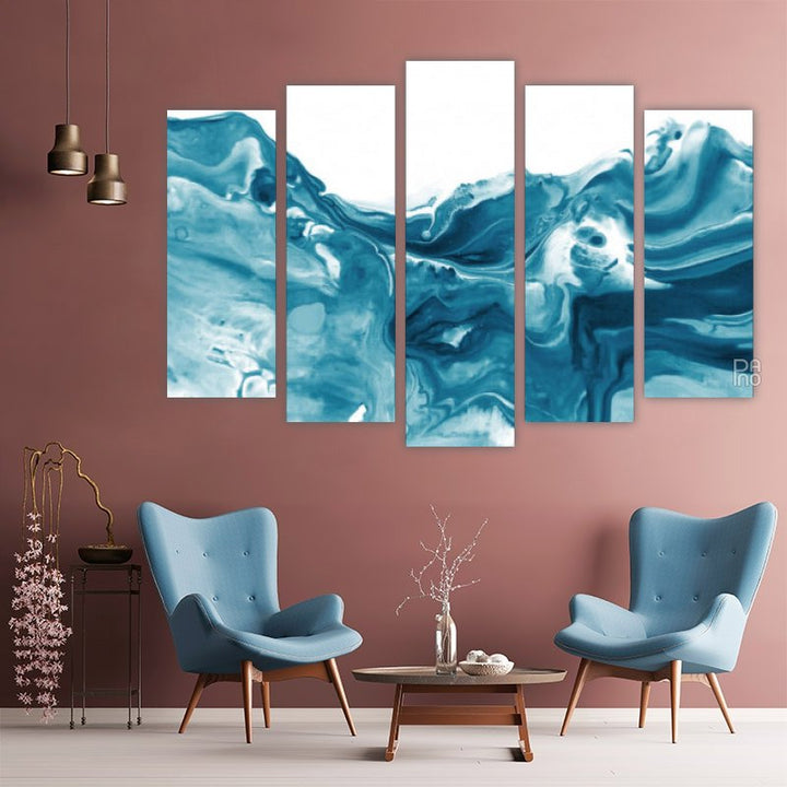 Blaue Acrylfarbe