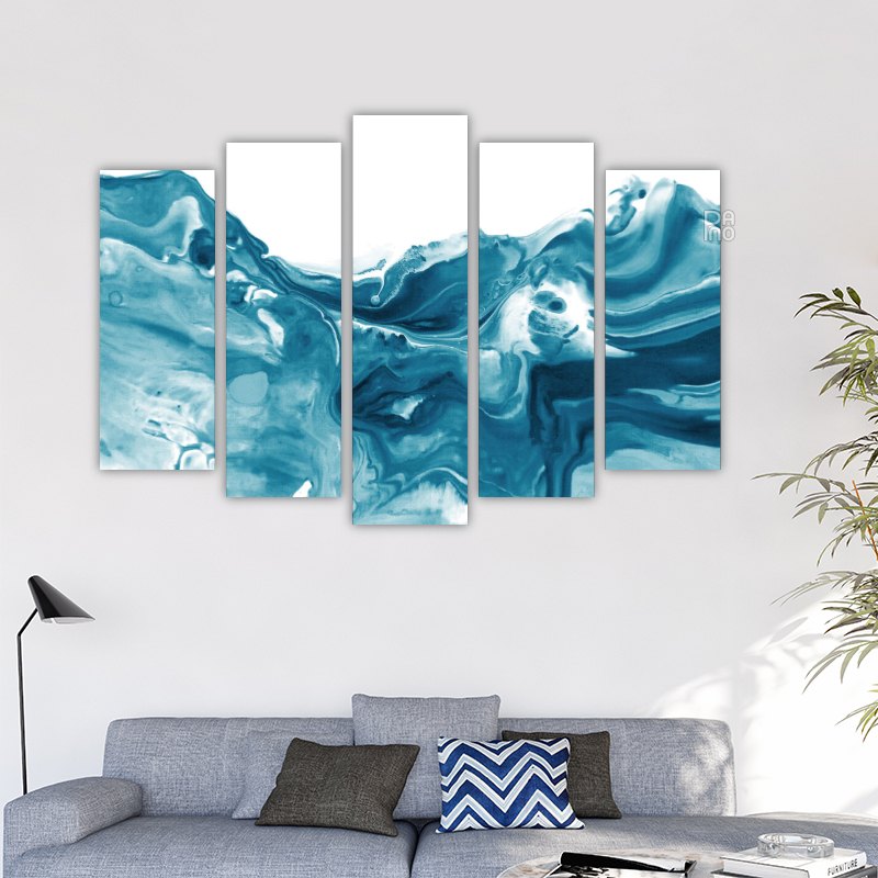Blaue Acrylfarbe