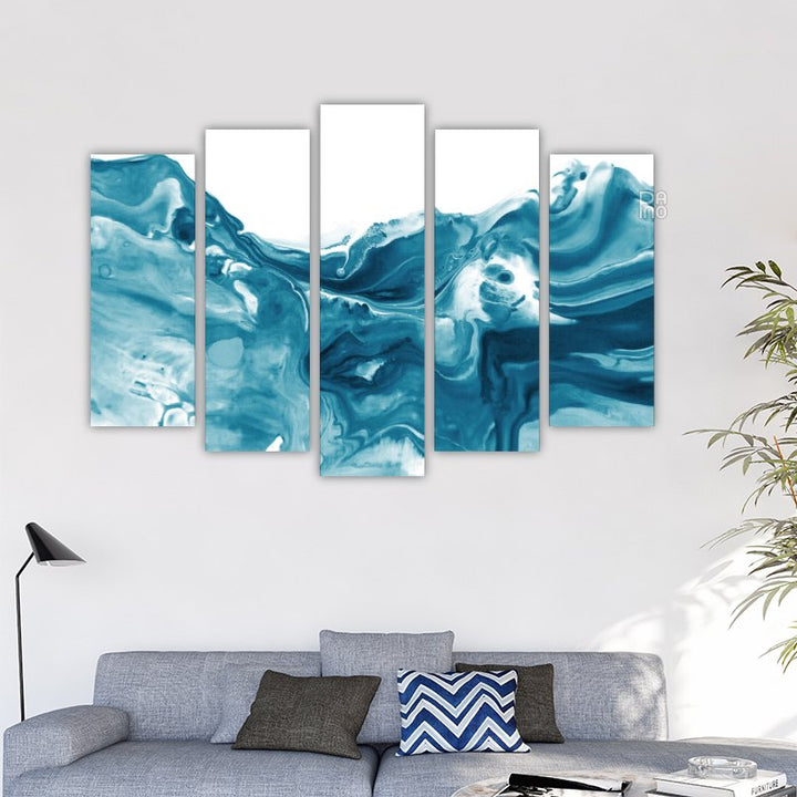 Blaue Acrylfarbe