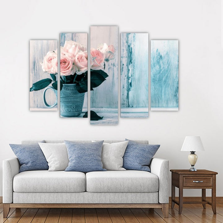 Pink roses in a vase