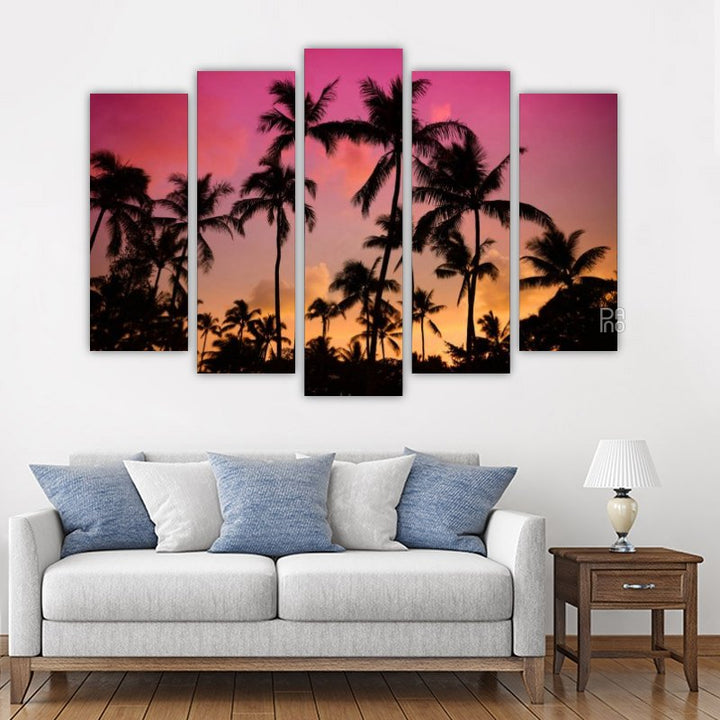 Silhouettes of Palm Trees
