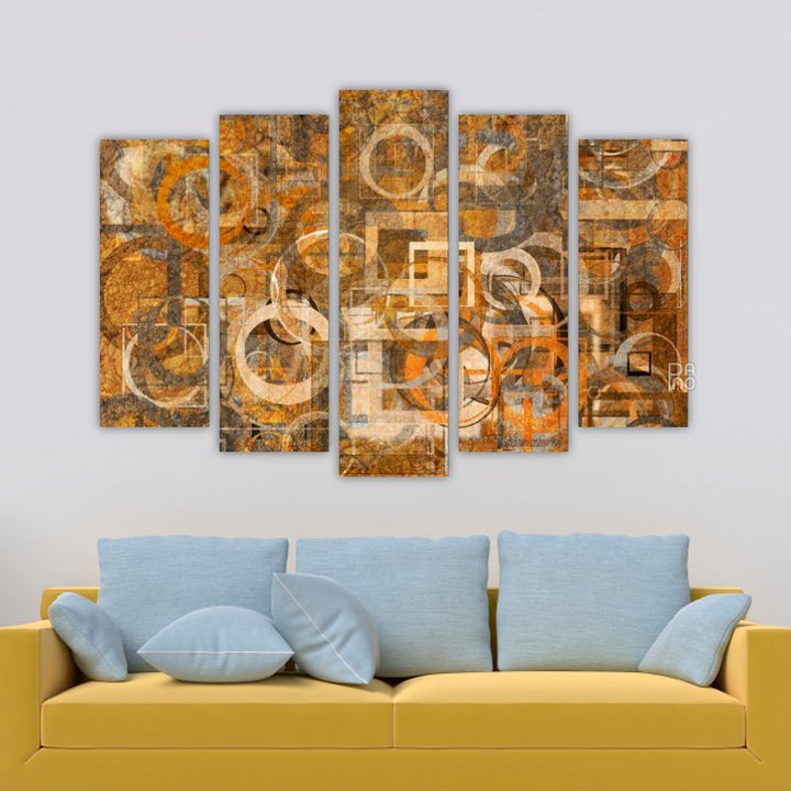 Golden abstraction with round elements