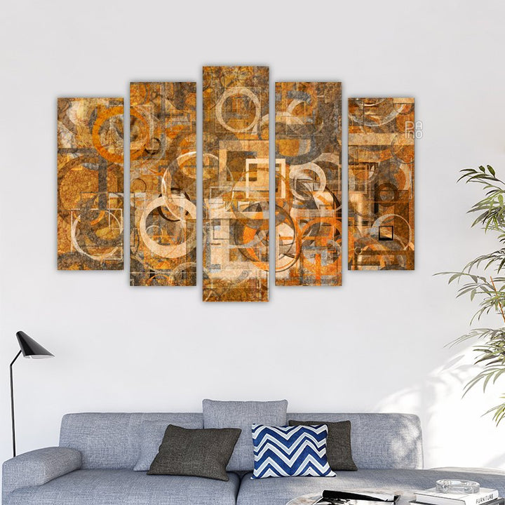 Golden abstraction with round elements
