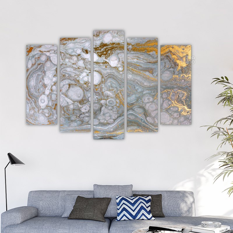 Abstraction in gold and white