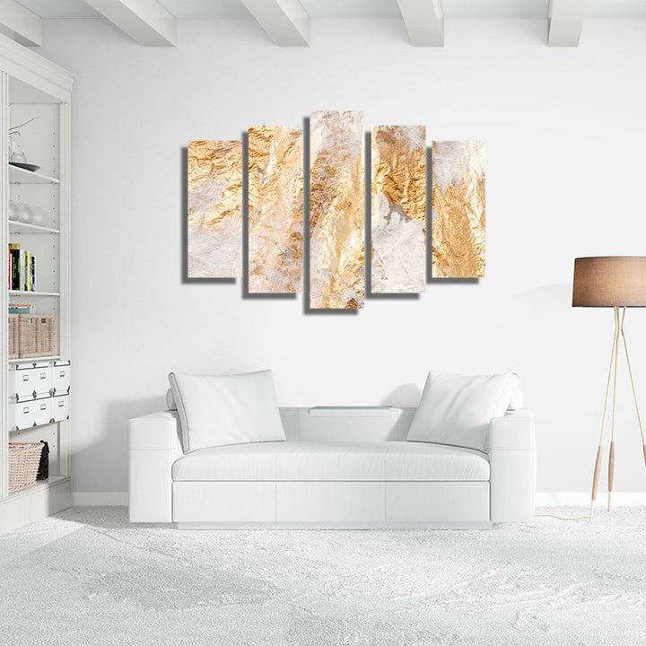 Abstraction in white and gold
