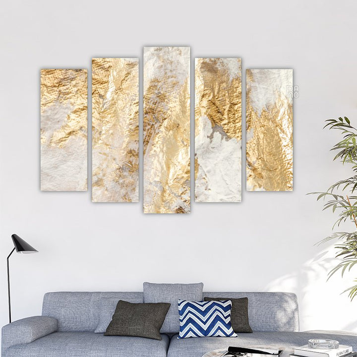 Abstraction in white and gold