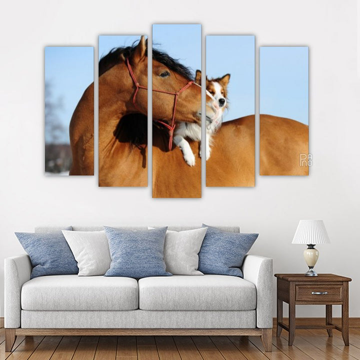 Horse and dog