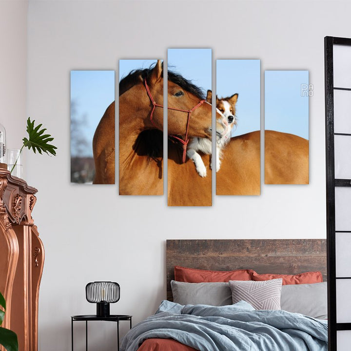 Horse and dog