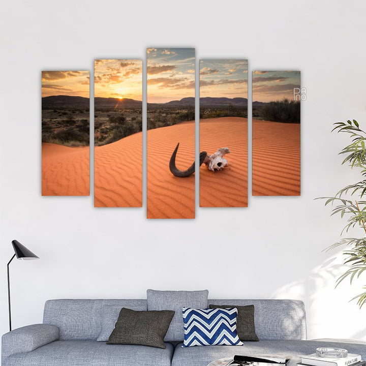 Panoramablick auf die Kalahari-Landschaft in Südafrika