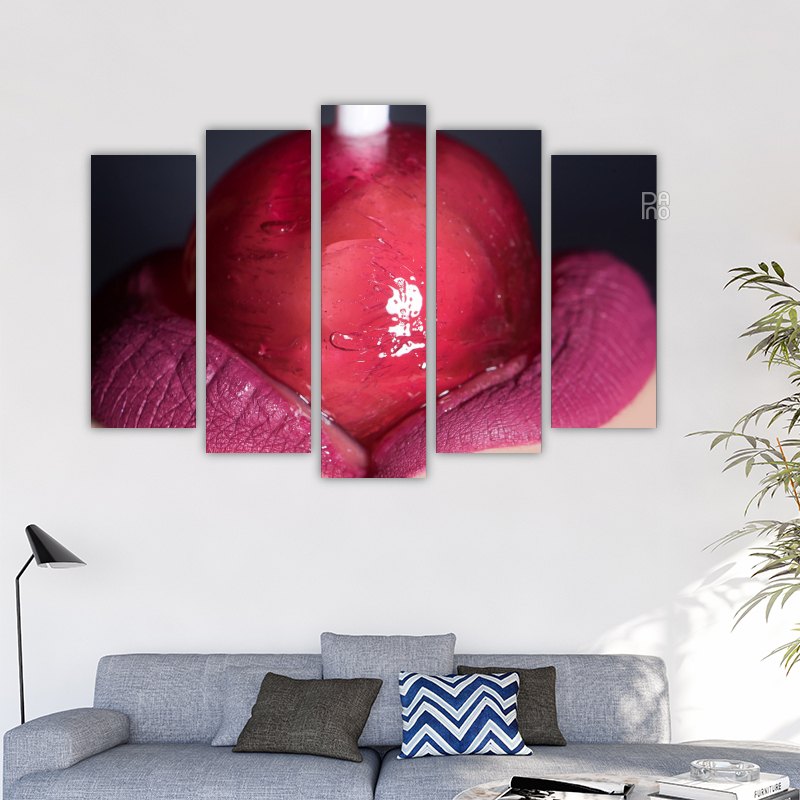 Weibliche Lippen und Lutscher