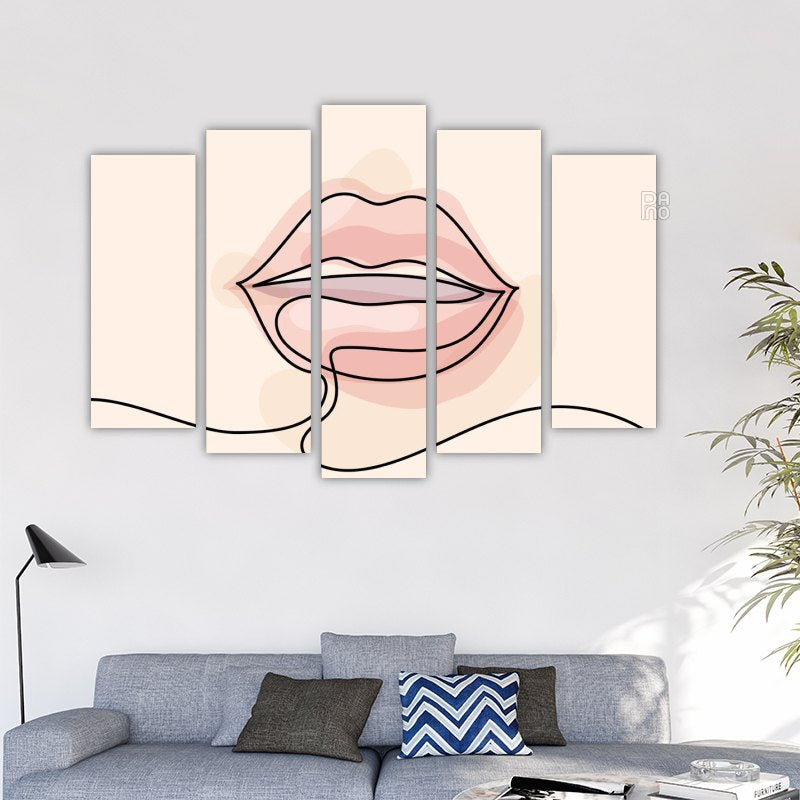 Pastellfarbene Lippen