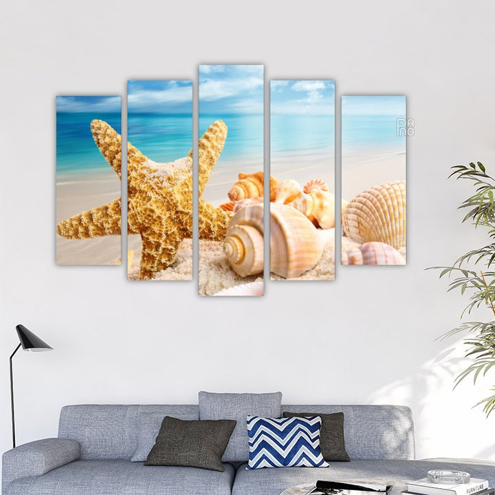 Starfish and seashells