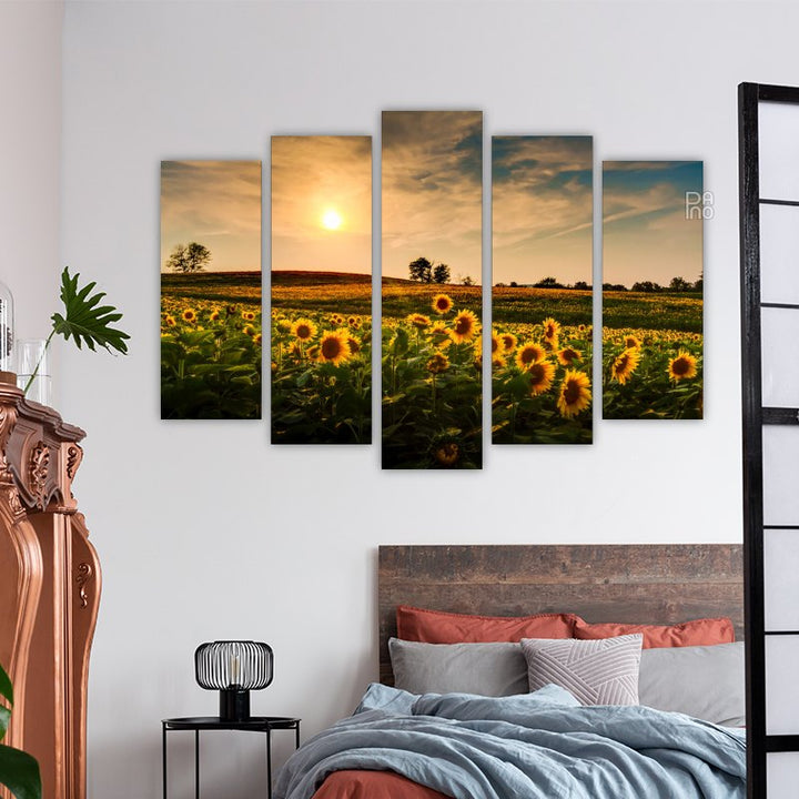 Sunflower Fields at Sunset