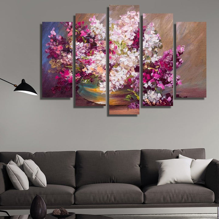 White and purple flowers