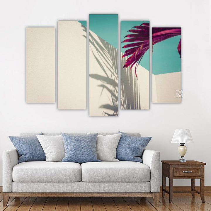 Purple palm leaf