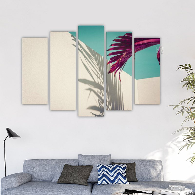 Purple palm leaf