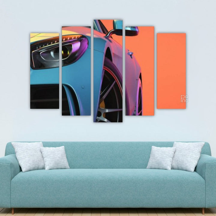 Modern cars in the studio room.