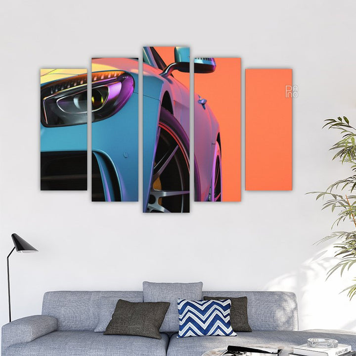 Modern cars in the studio room.