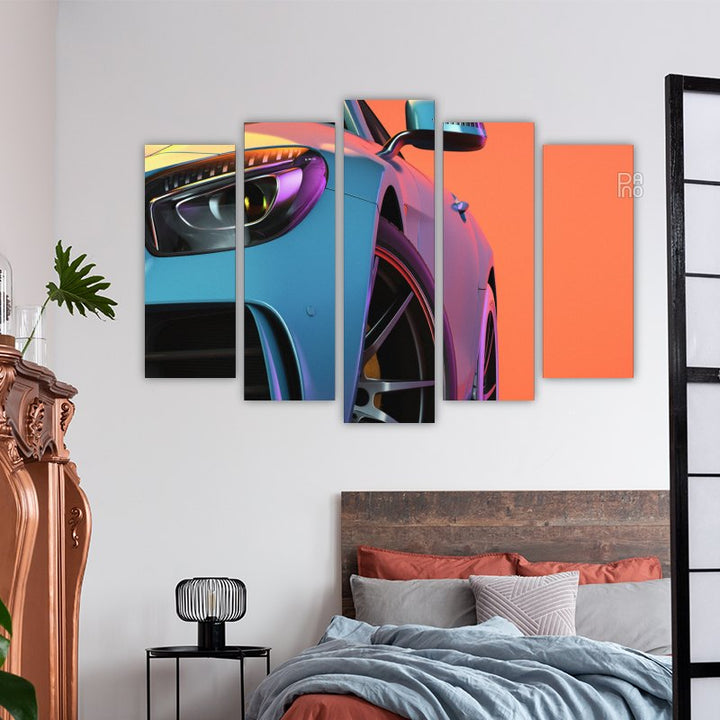 Modern cars in the studio room.