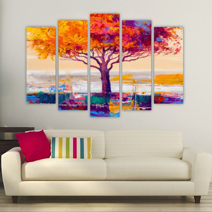 Landscape with oil painting