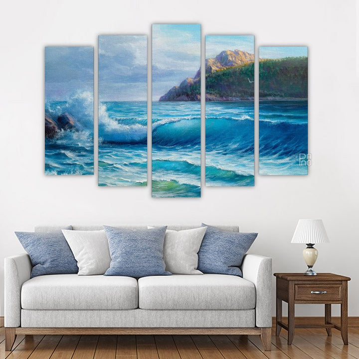 Morning with sea and waves