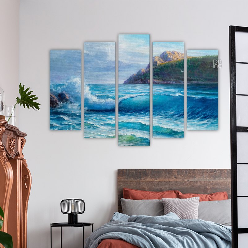 Morning with sea and waves