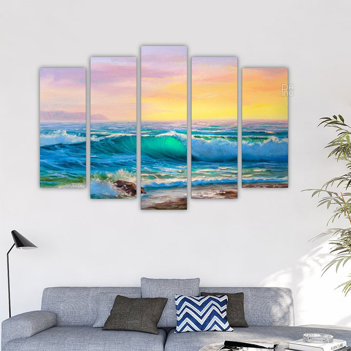 Painting with sea waves
