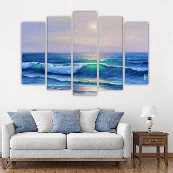 Oil painting of the sea