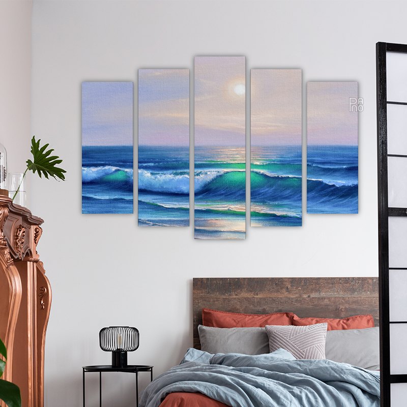 Oil painting of the sea
