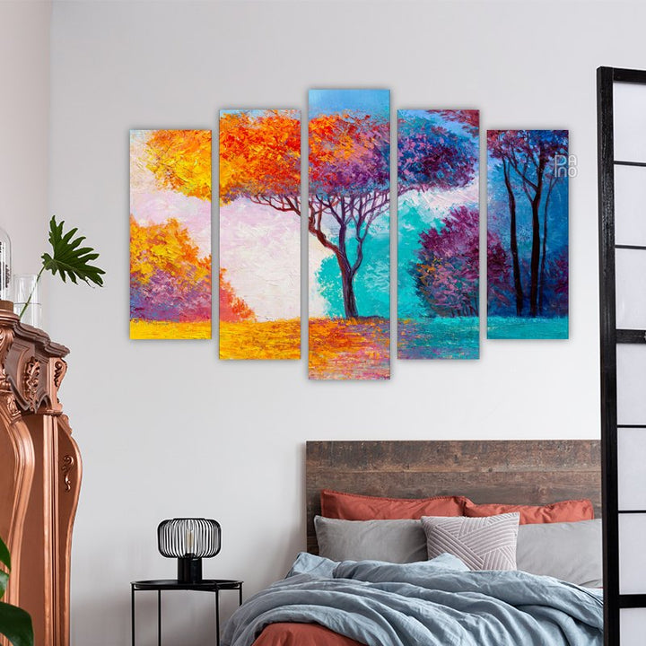 Colorful autumn forest
