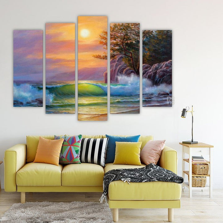 Morning sea and forest