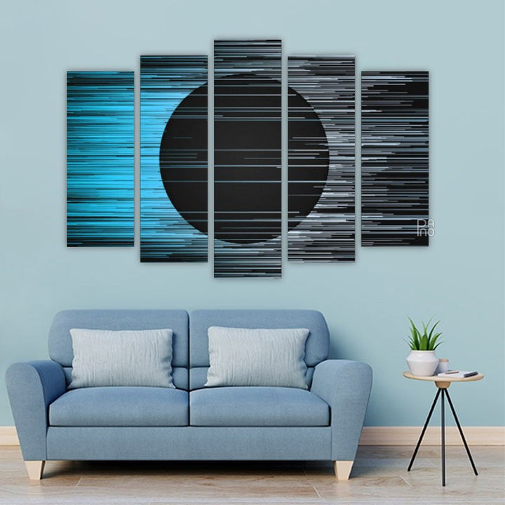 Abstract background with horizontal blue lines