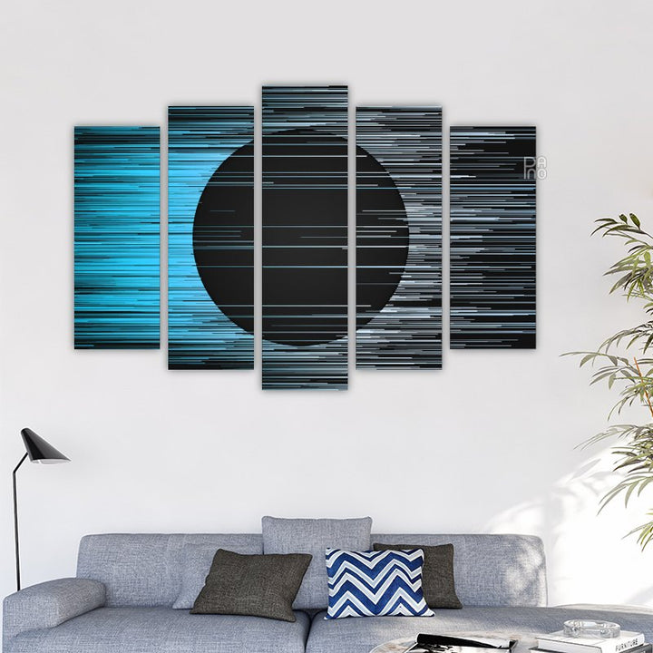 Abstract background with horizontal blue lines