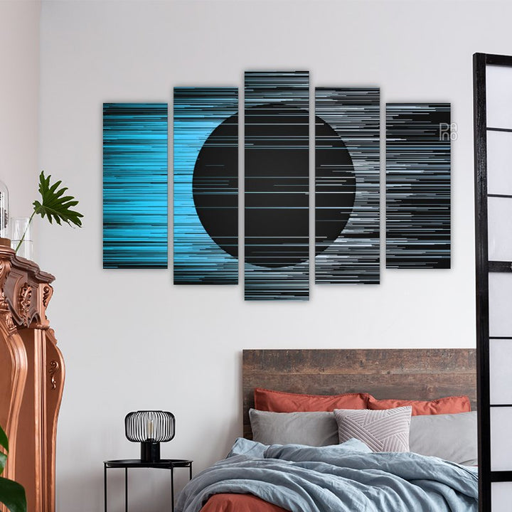 Abstract background with horizontal blue lines