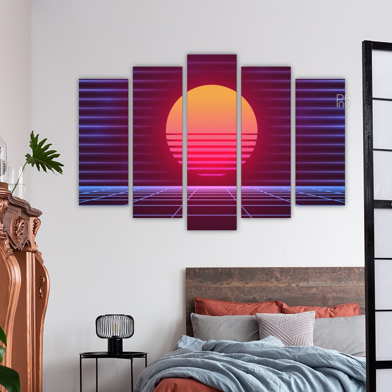Retro neon background