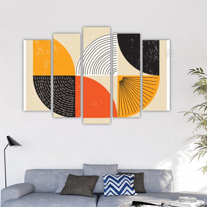 Minimalista geometriai elvont mintázat - kemény alapú falidíszítés