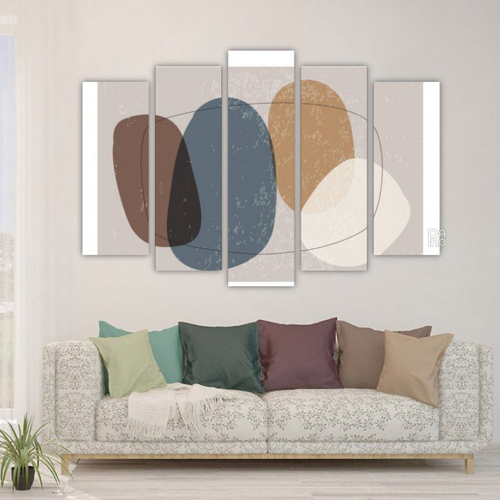 Composition with abstract organic shapes