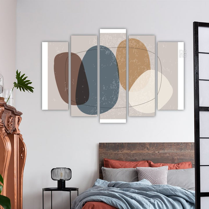 Composition with abstract organic shapes
